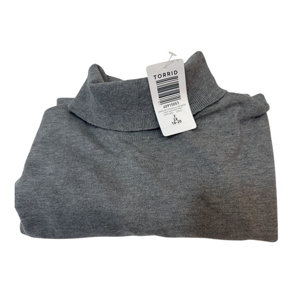 Torrid Womens 2X Gray Everyday Soft Turtleneck Pullover Sweater Plus Size‎ - Picture 9 of 13